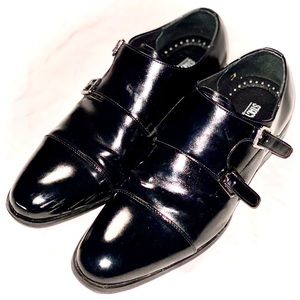 STACY ADAMS Strap Shoes Black Mens Size 7 M